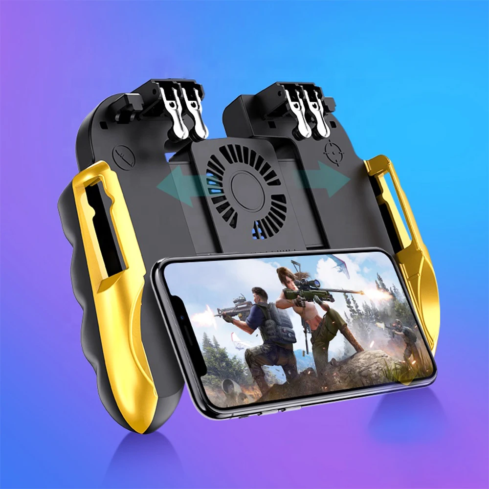 Игровой контроллер Gold H9 с вентиляторным джойстиком, геймпад, игровая ручка для мобильного телефона, для Android/ios, для Pubg