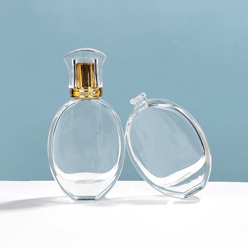 Wholesale Custom Shape China Manufacturer Clear Empty 50ml Perfume Bottle With Logo Cap