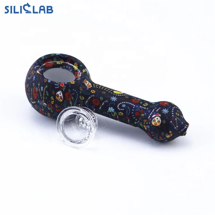 Custom Silicone Smoking Pipe Tobacco Hand Smoke Holder Pipes Smoking Headshop Smoker Accessories