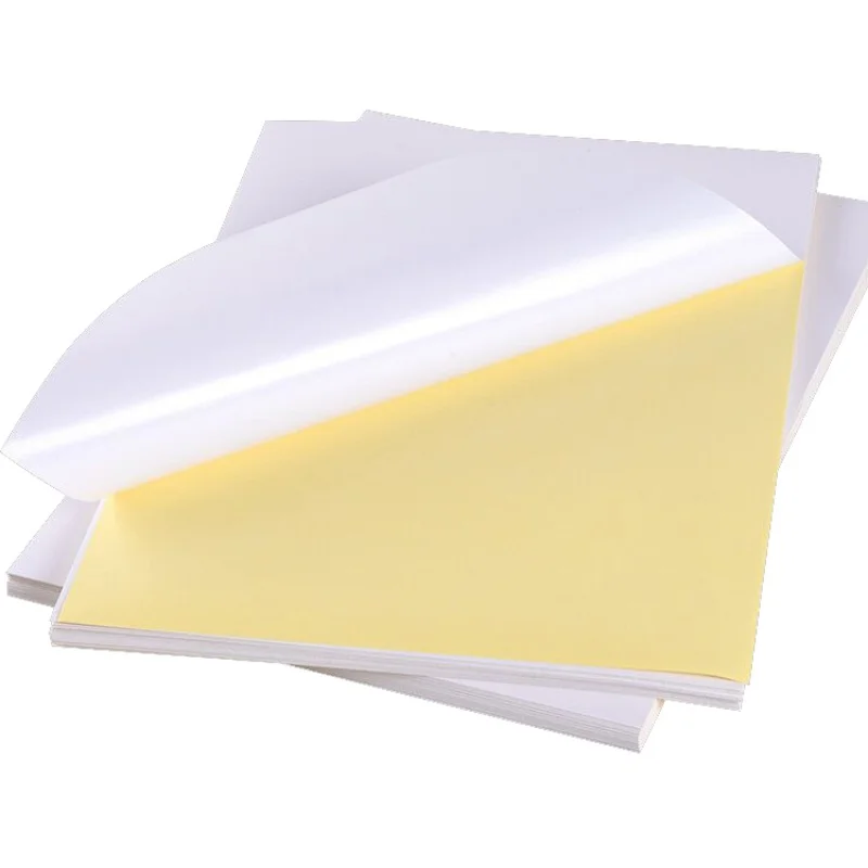 Matte White Sticker Paper 100um Digital Printing On-Demand Color Adhesive Paper for thermal label paper