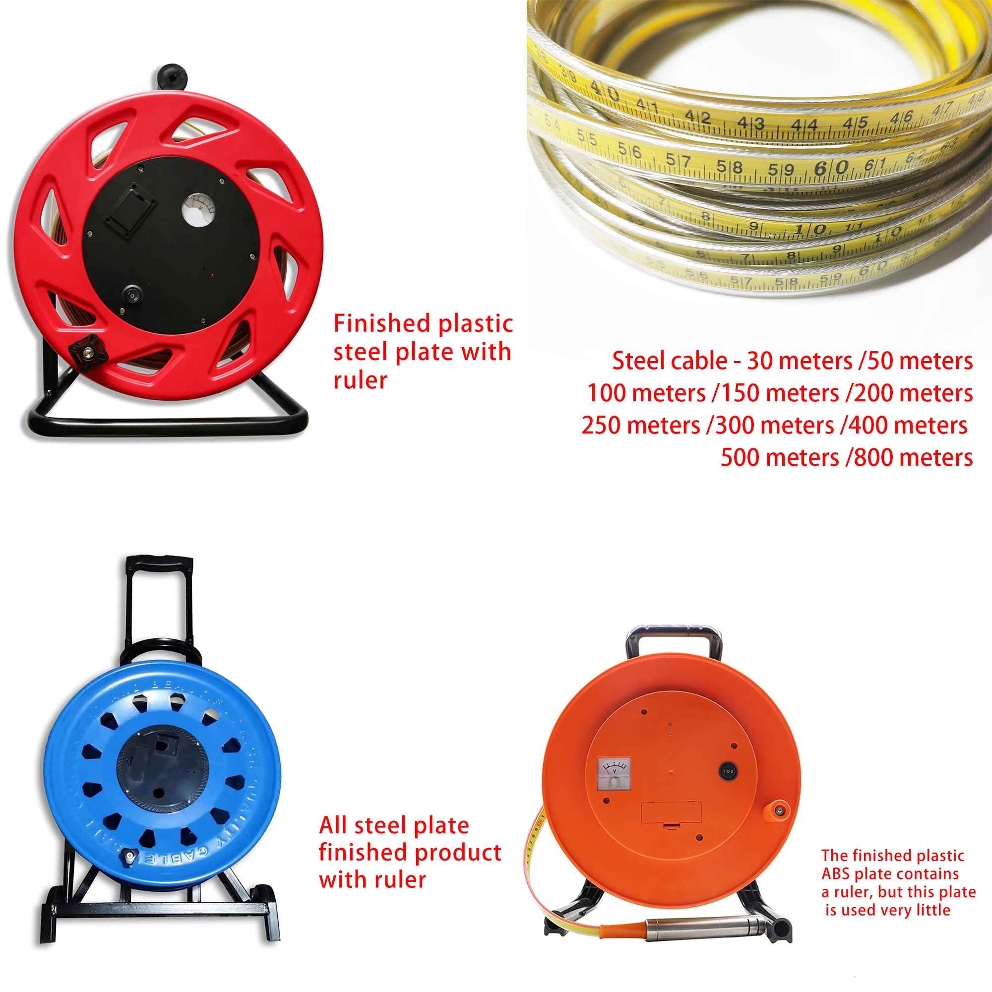 Портативный измеритель глубины воды длиной 10-500 м