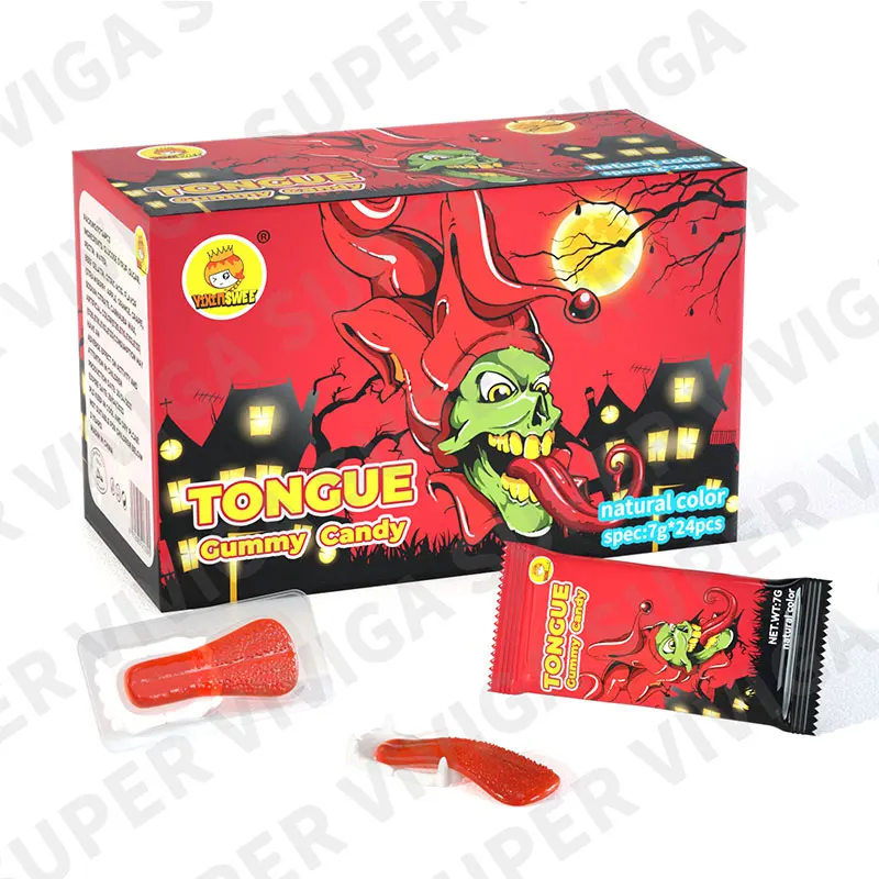 Custom Vegan Assorted Bulk Gel Halal Sweets Pizza Jelly Gummy Candy Christmas Halloween Brain Licker Candy