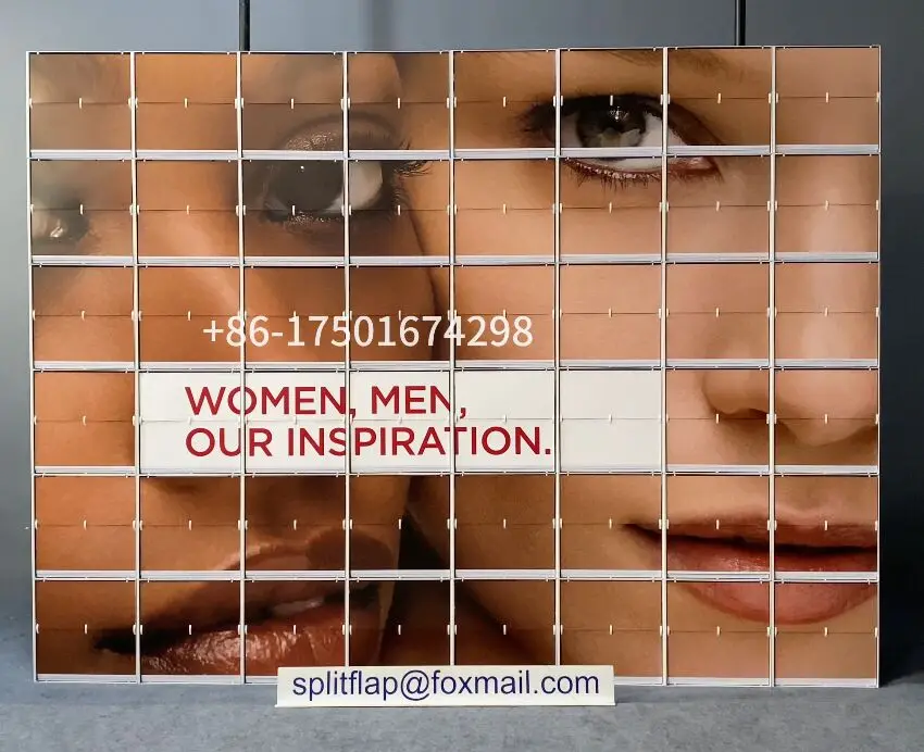 Product launch display exhibition variable poster wall picture Mechanical poster turning wall picture flap