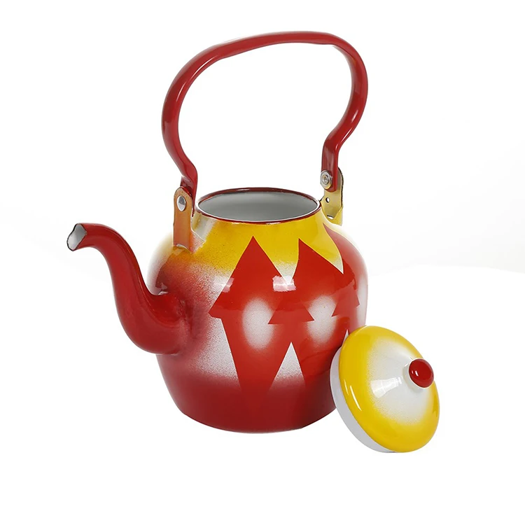 New Product Creative Green Teapot Enamel Tea Kettle Cookware 3.3 L  18CM Water Coffee Pot