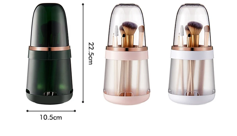 Dustp-roof Makeup Brush Organizer Water-proof Large Capacity Clear Make Up Brush Holders With Lid