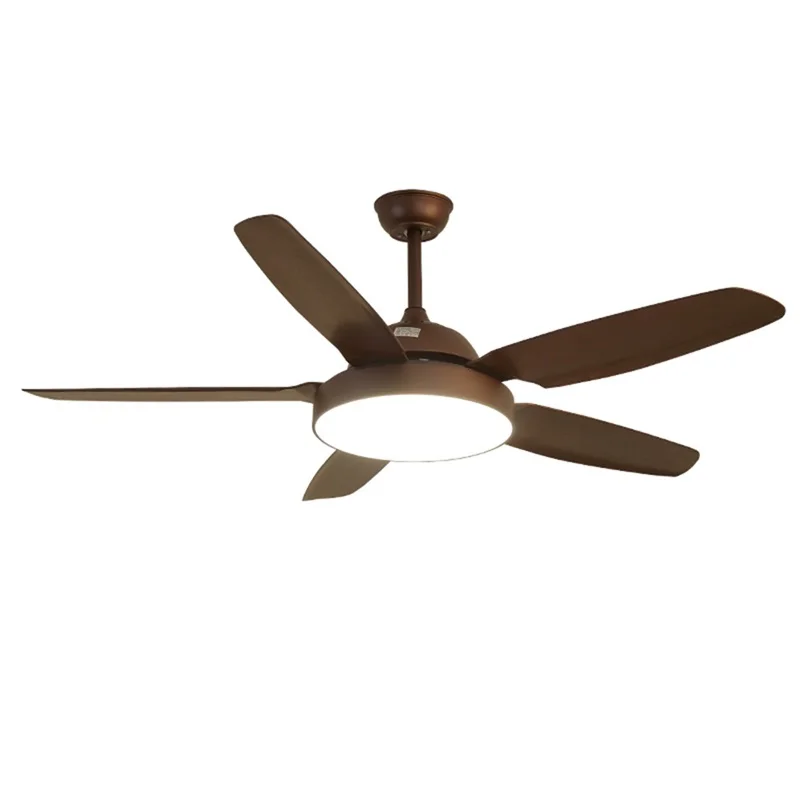 Retro Simple Ceiling Fan Lighting Remote Control with LED 52 Inch Lamp for Home  Living Dining Room