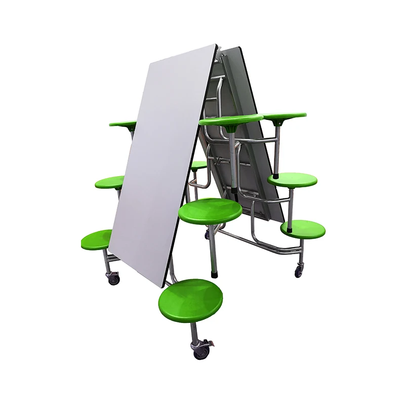 High School Dining Room Canteen Folding Table and Chair Sets for Sale, School Canteen Table Modern 1 Set School Desks Set/ Wood