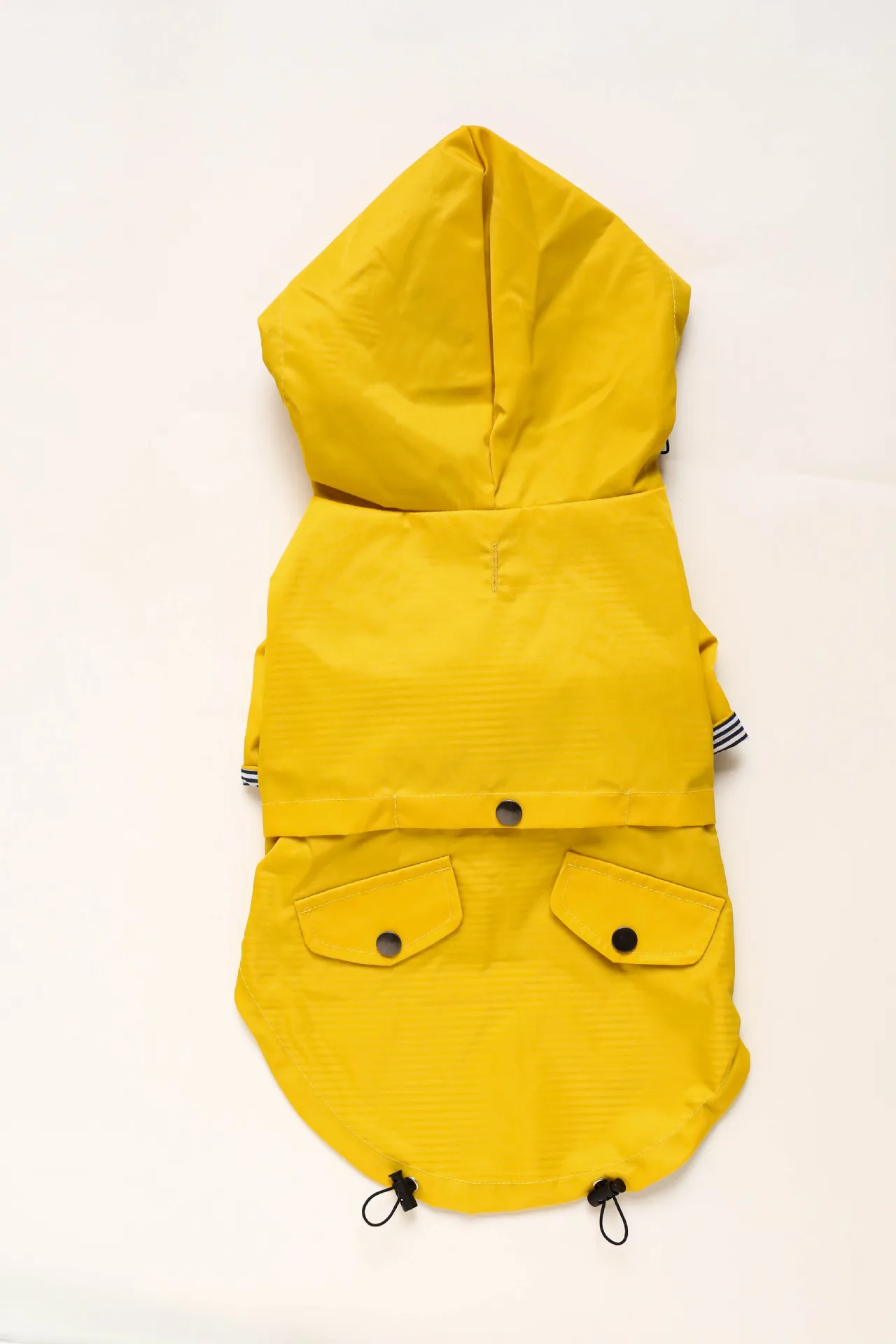 OEM ODM blank plain solid windproof rain water resistant proof lightweight dog zipper up drawstring removable hoodie jacket coat