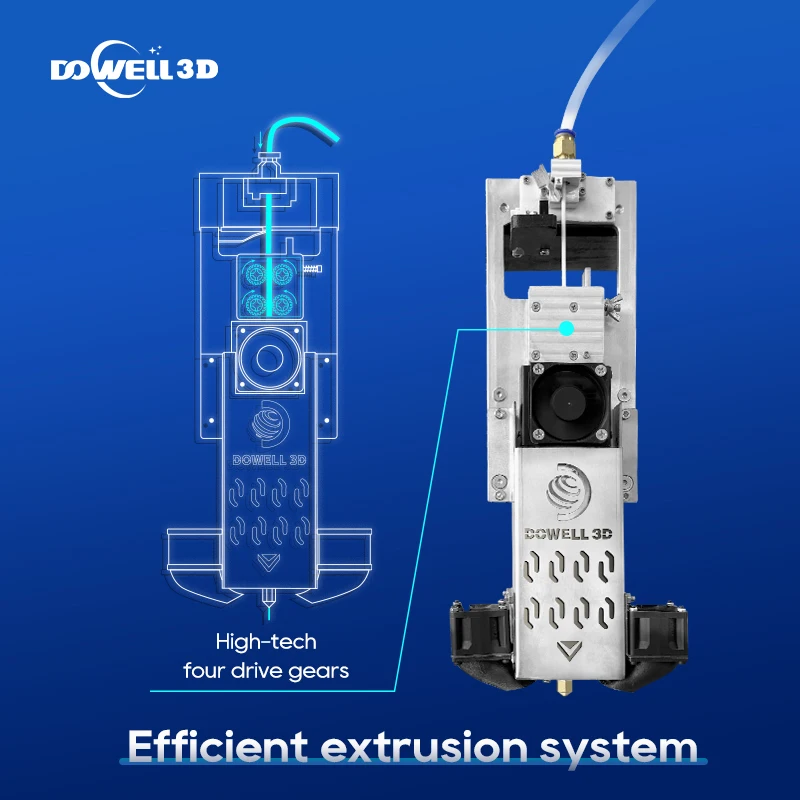Dowell Industrial 1600mm Large 3D Printer Fast Speed easy operation Big Volume FDM PLA Carbon fiber 3d printer large