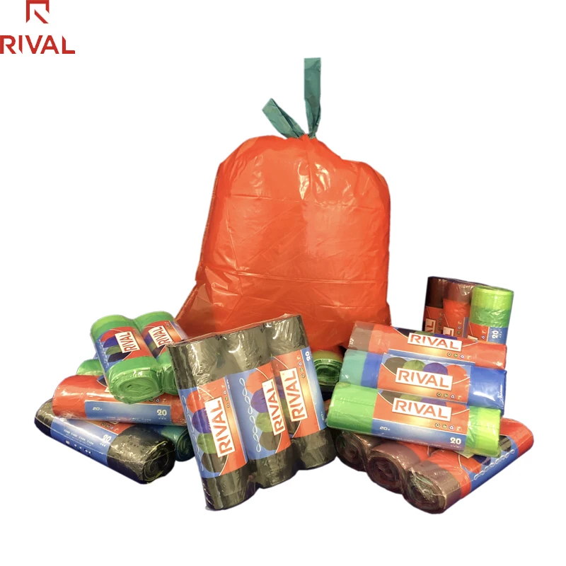 Heavy duty top quality 120 liter biodegradable disposable garbage trash refuse rubbish bags bin liners for wholesale