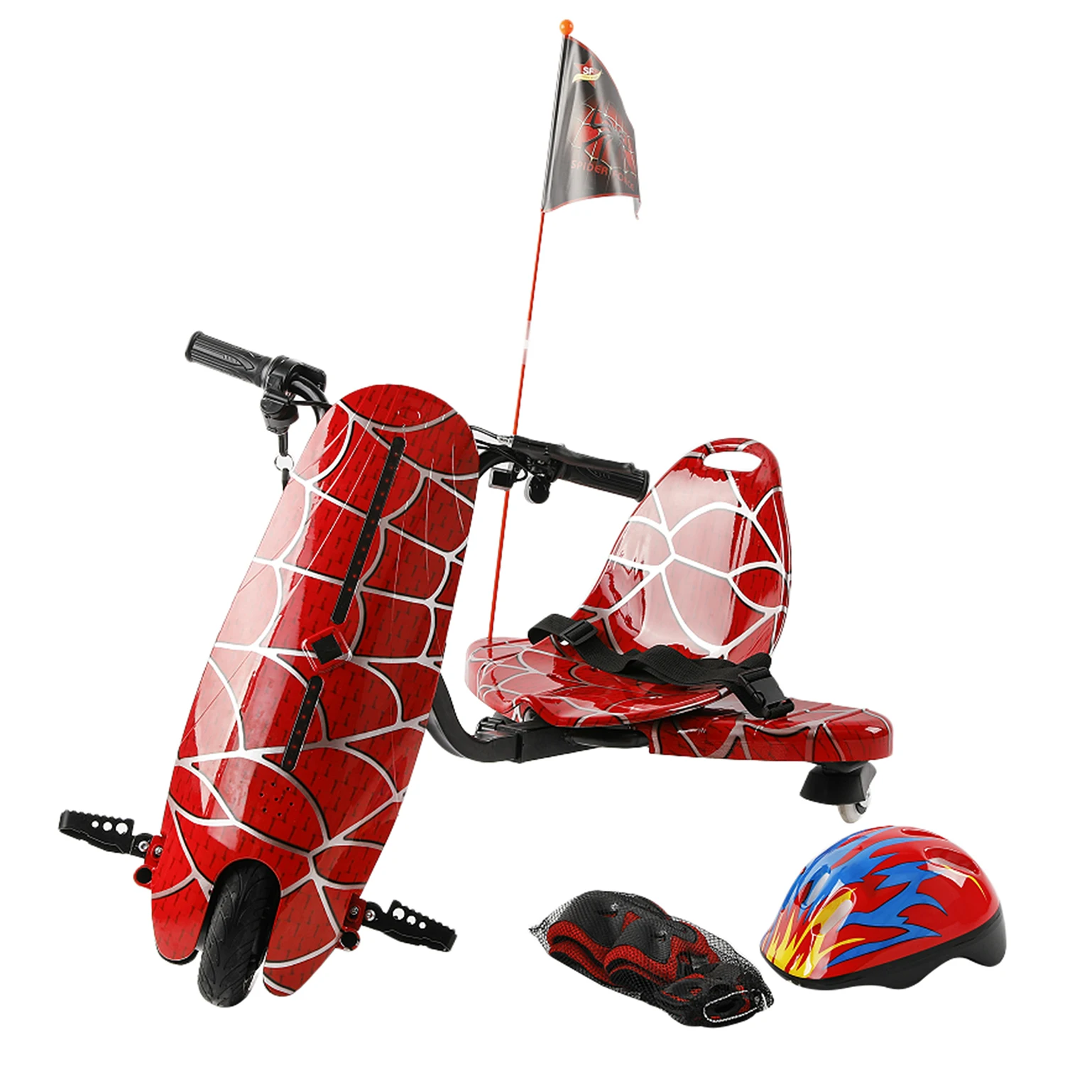 Fast delivery high-quality children toys kids drifting 3 wheel electric drift trike drifting go kart scooter with safe seat