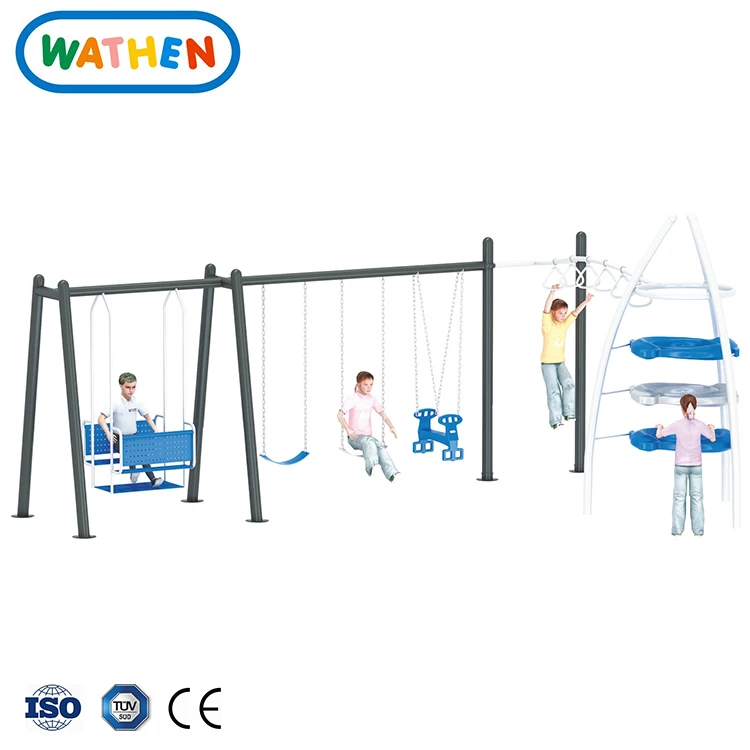Hot Sale Garden Swing Play Set Kids Outdoor Playground Equipment Metal Frame Swings