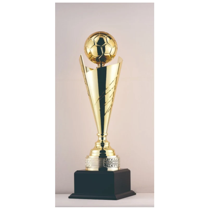 High Quality Metal Gold Silver Bronze Custom Logo football Trophy Award Cup sports trophy