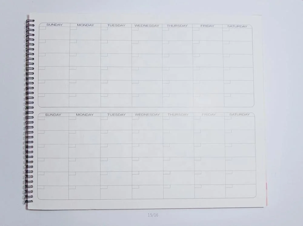 High quality New 100 pages thick paper 8 column nail salon weekly appointment book