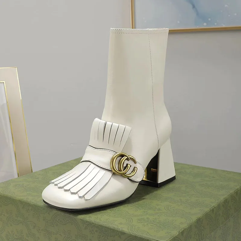 Женские ботинки из натуральной кожи, модные дизайнерские ботинки на высоком каблуке 7 см