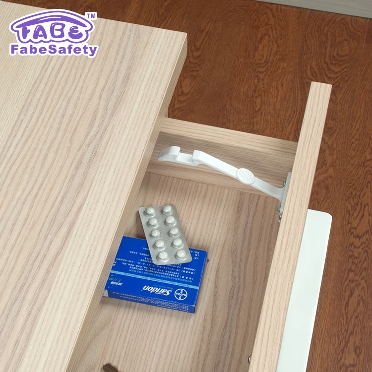 OEM Manufacturer Other Supplies & Products Baby Furniture Sliding Wardrobe Latches/Adhesive Built-in drawer lock Loaded Latches