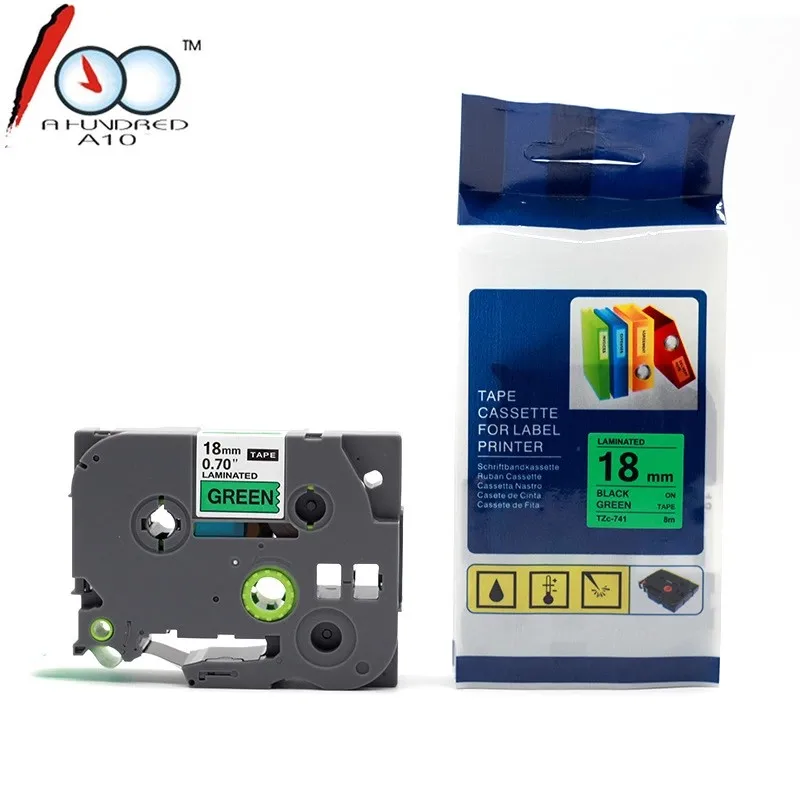 Mixed color 18mm Compatible Tze741 Tze841 Tze941 Tze-M941 label tape for brother printer