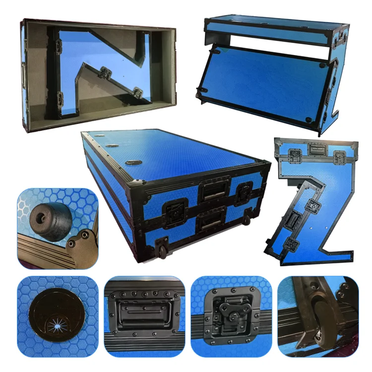 Black orange DJ Z-Table  Flight Case with  Table Portable