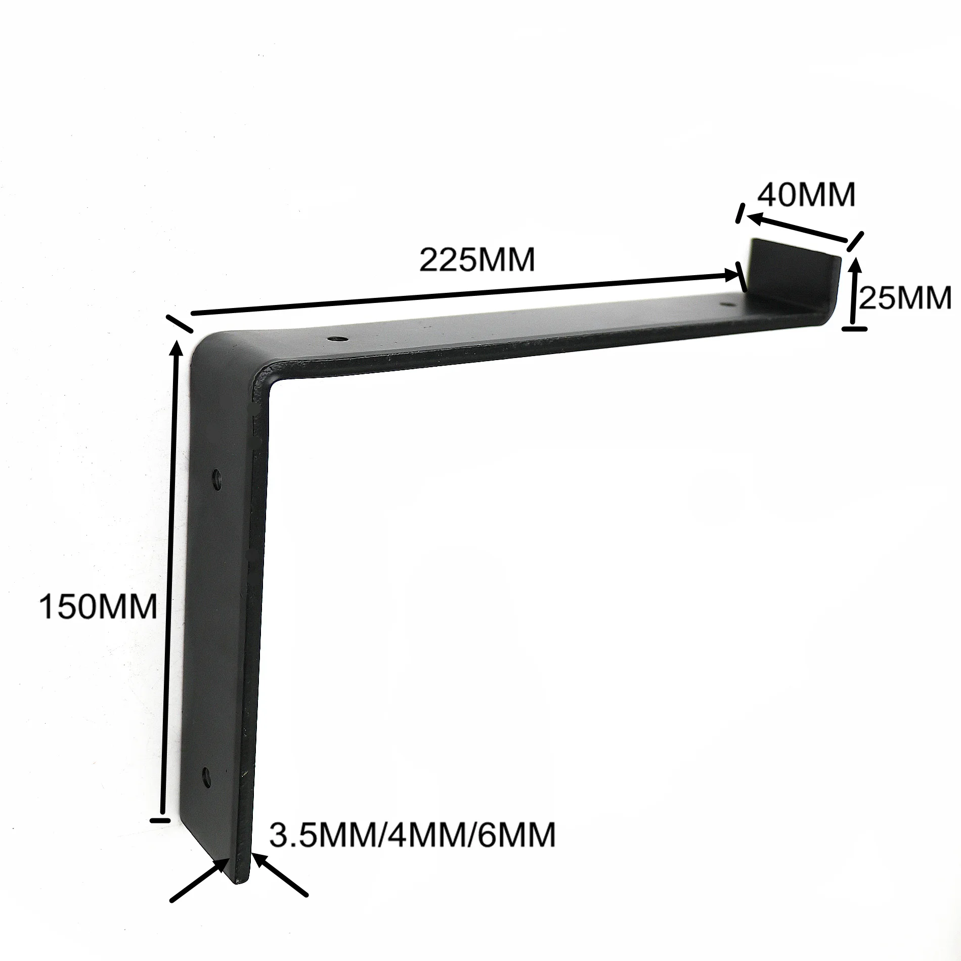 Powder Coating Floating Shelf Bracket Stamping Welding Pipe Brackets Custom Invisible Heavy Duty Black Triangle Bracket