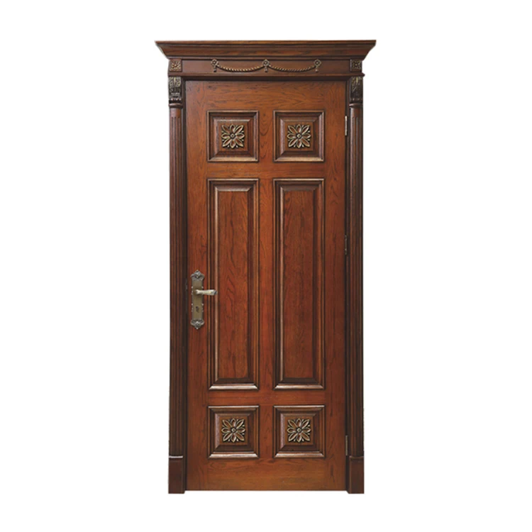 Entry classic oak door design fire rated new products solid wood interior door