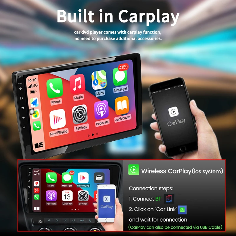 9 inch Screen Universal Autoradio Single Din Android Car Stereo Navigation 1 Din 2 Din DSP Carplay 4G Car Radio Video