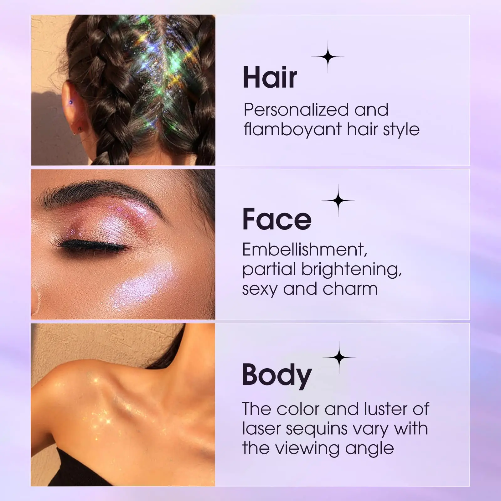 Private Label Festival Holographic Sparkle Fine Temporary Tinsel Glitter Color Gel 1kg PET Ingredients for Face Body Makeup OEM