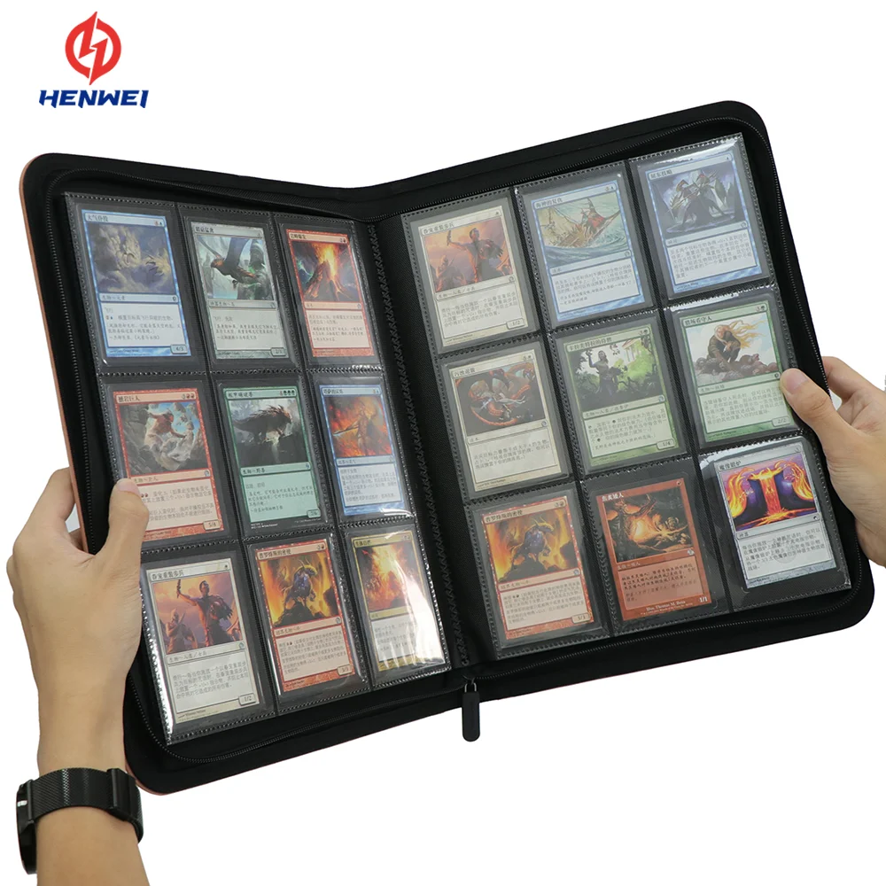 Leather Album Customized Kpop Album Collect Book Card Binder Album 9 Pocket Trading Card Binder Card Folders