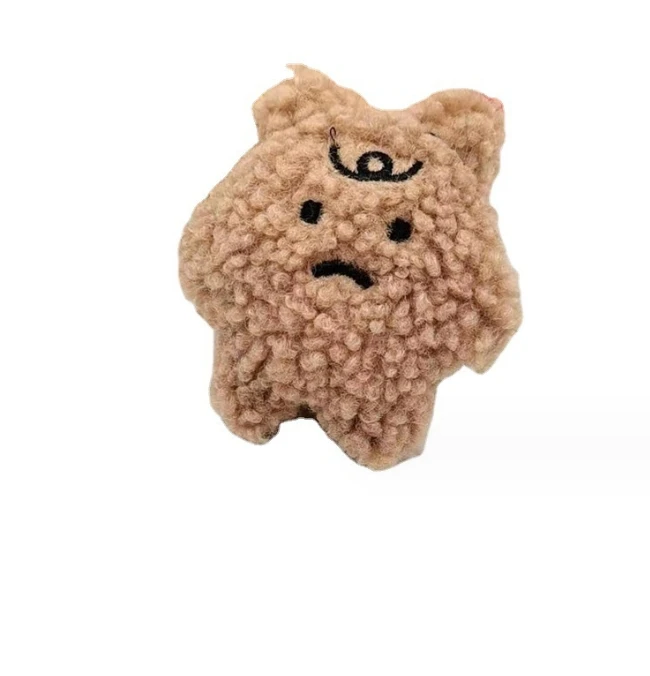Unhappy bear brooch plush keychain bag bag doll couple doll pendant