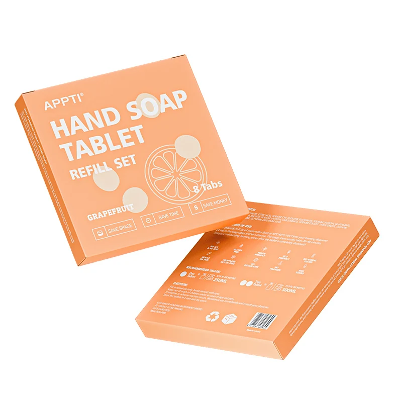 Hand washing cleaning effervescent tablets (grapefruit flavor) no irritation hand wash liquid soap,hand soap tablets