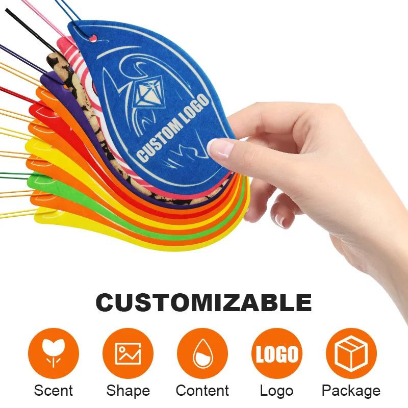 Low MOQ Coffee Bean Air Freshener Paper Card Funny Car Fragrance Car Interior Air Freshener Scents