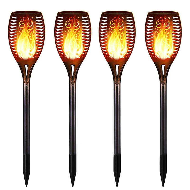 Solar Torch Lights Waterproof Flickering Flame Solar Torches Dancing Flame 96 LED Landscape Decoration Lighting