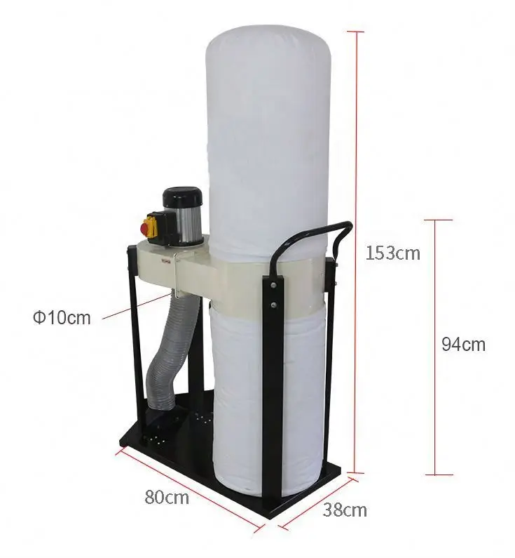 HAILIJU 750W DIY dry woodworking dust collector double bag single barrel mobile low noise  vacuum cleaner