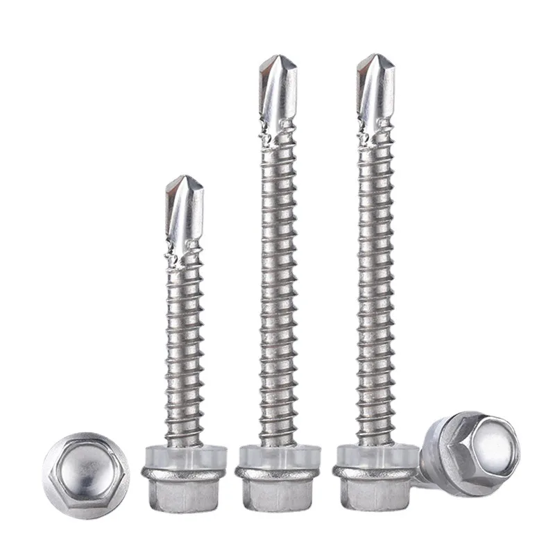 Factory Wholesale Stainless Steel Flange Hex Washer Head Self Drilling Type Metal Screws For Roofing