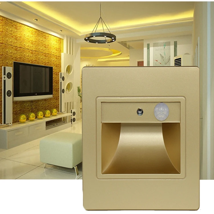 Cheap Factory Price PIR Motion Detector+ Light Sensor LED Recessed Step for Stairs Using With