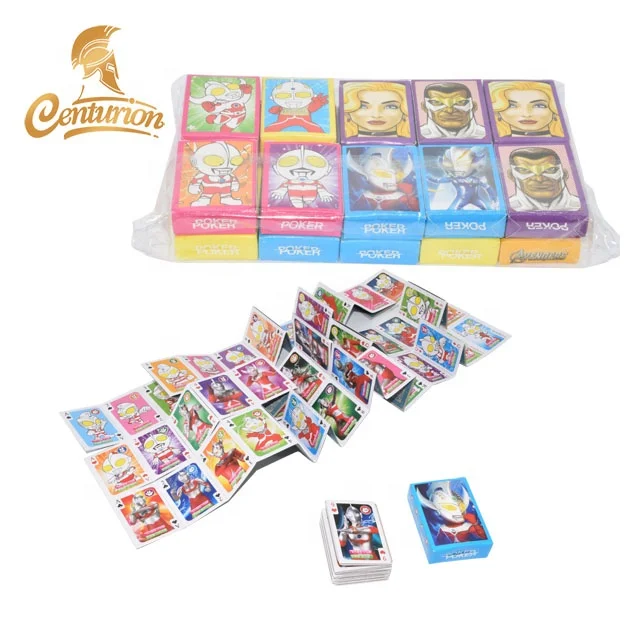 Cartoon Character Cartoon Toy Poker Playing Card with OEM Candy