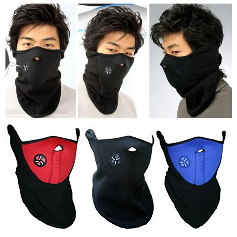 Motorcycle Face Mask Outdoor Motor Helmet Bandana Hood Ski Sport Neck half Face Mask Windproof Dustproof Face Mask