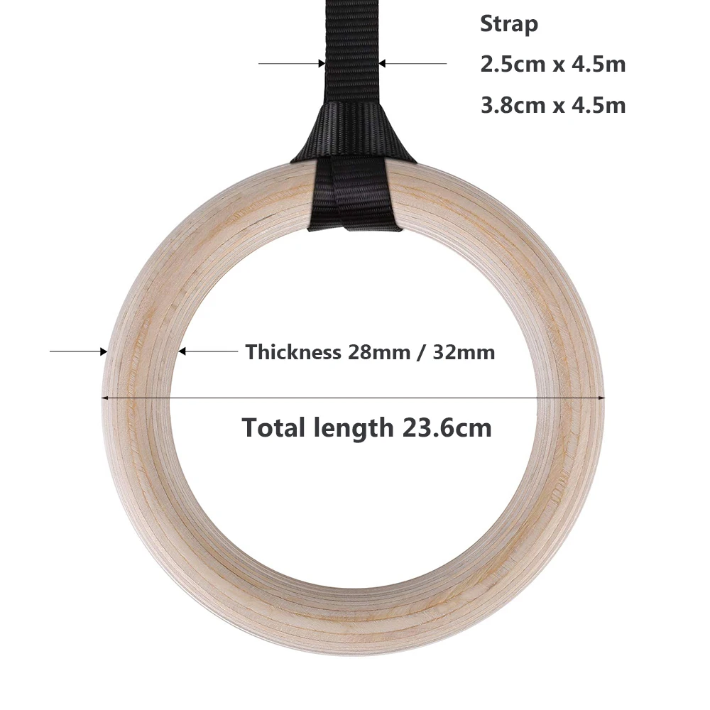 Wholesale Cross Training Wooden Gym Gymnastic Rings