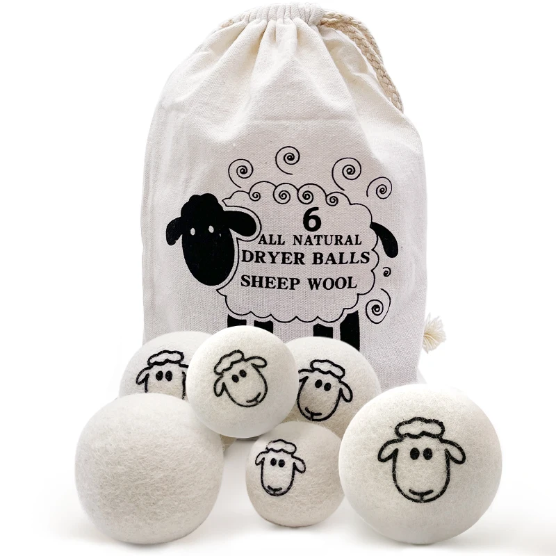 100% New Zealand Wool Organic Fabric Cute Softener XL Chemical Free eco-friendly Wool Dryer Ball