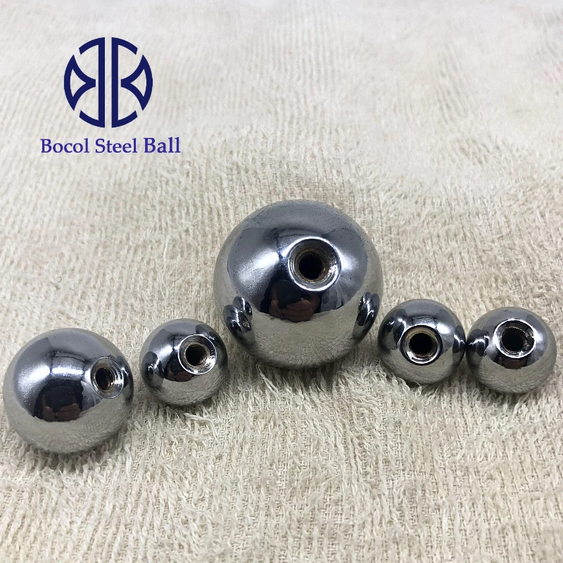 
high quality solid stainless steel ball with thread hole 