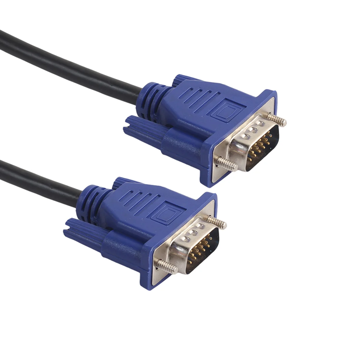 VGA 15Pin Male to Male Laptop Monitor Extension Cable Cord Wire Line Copper Core for Computer Monitor PC Computer Projector 1.5m