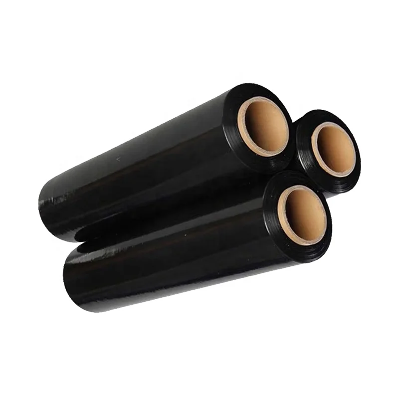 stretch film with extended core plastic wrap pe roll protective jumbo stretch film black