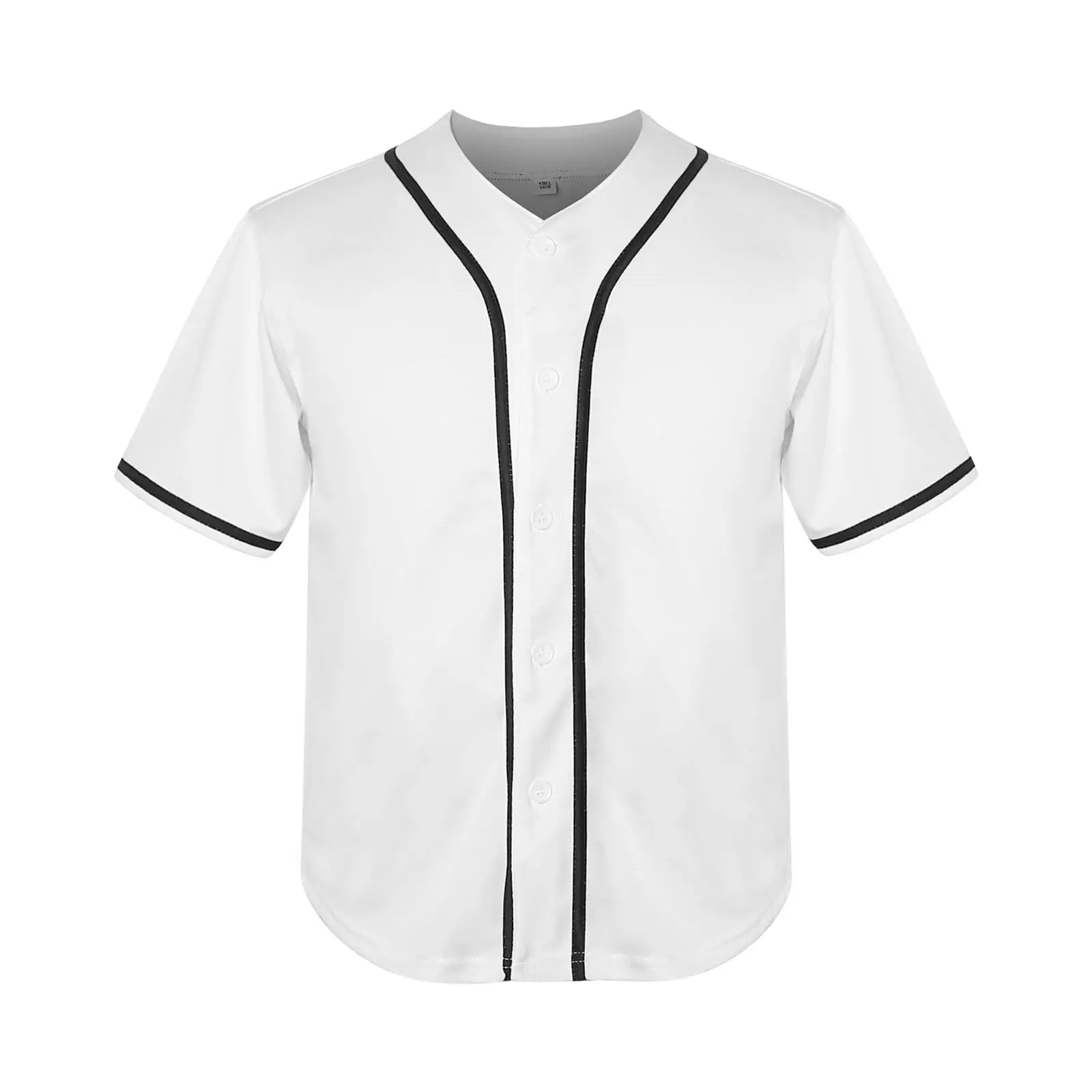 Youth Baseball Jersey Blank Boys T Shirt Button Down Hip Hop Fashion Sport Shirts Tops for Girls S-XL