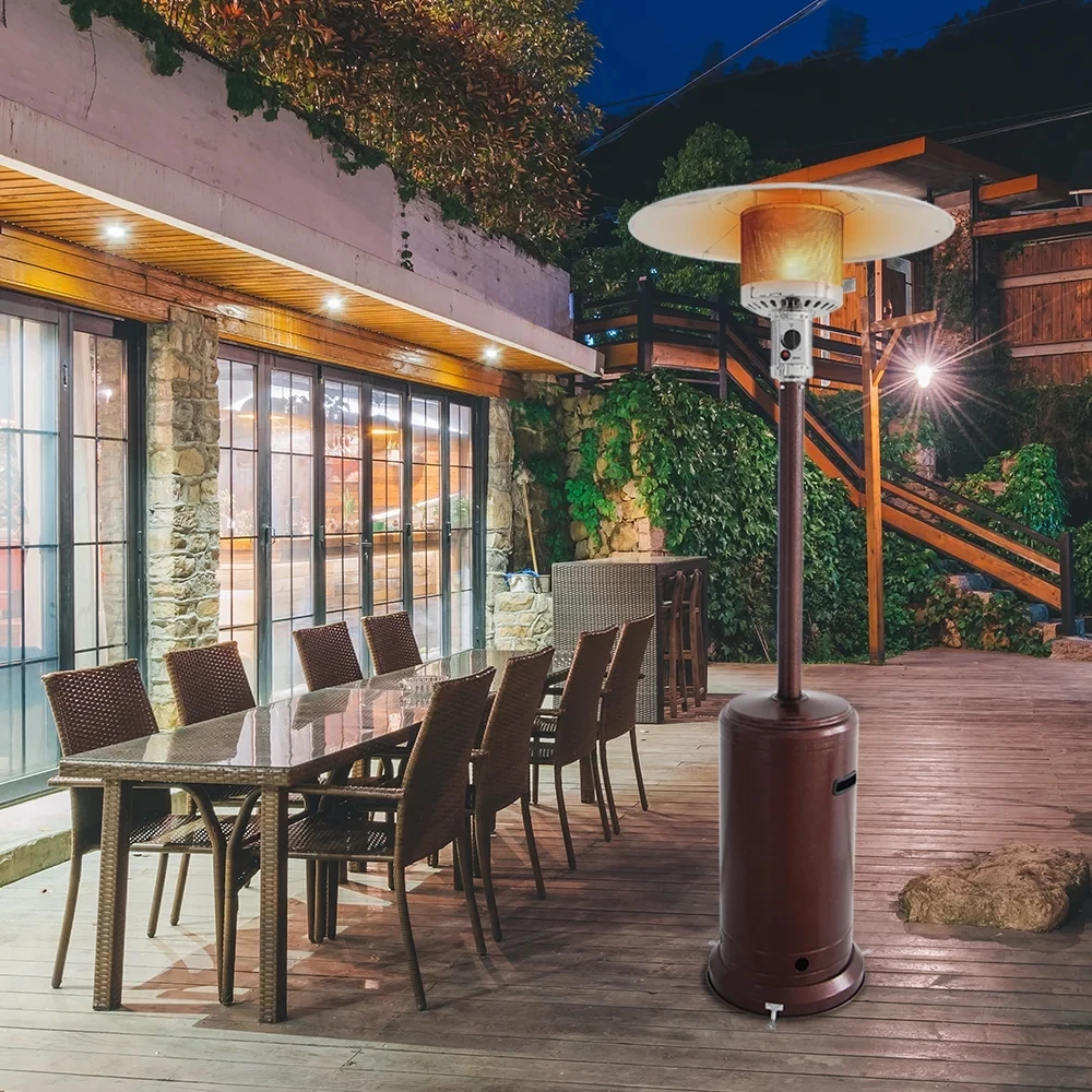 2025 Hot Sale Modern Mushroom Umbrella-Shaped Outdoor Gas Patio Heater Iron Stainless Steel LPG Propane Heating