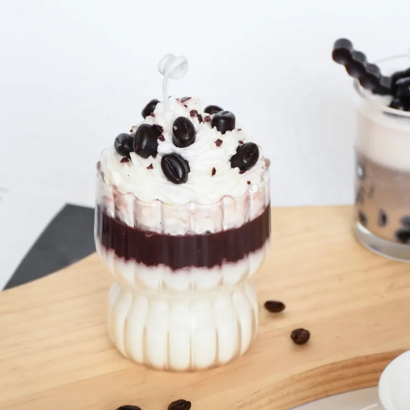 Coffee Drink Beverage Aroma Soy Wax Luxury Custom Birthday Soy Wax Glass Jar Scented Candles