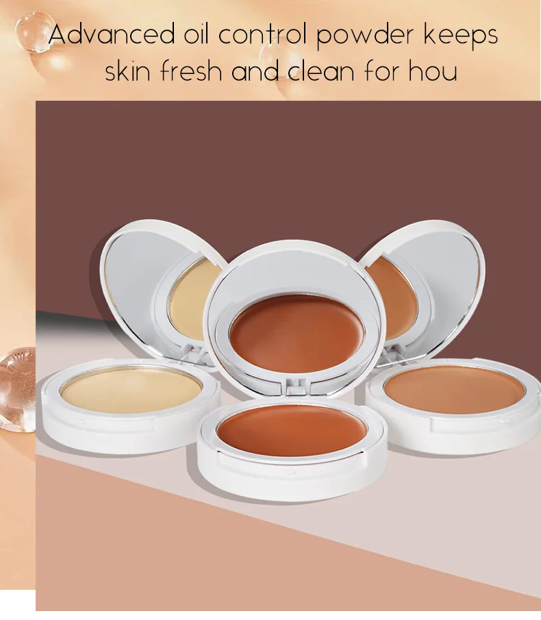 High quality makeup soft texture cream foundation compacts make up dark skin cream foundation palette