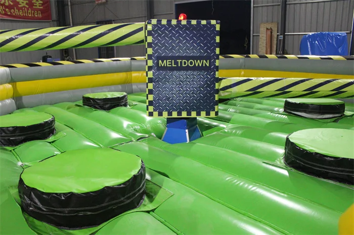 Outdoor Carnival Games Inflatable Dizzy Meltdown Wipeout Bouncer House Game Inflatable Crazy Spin Meltdown For Adults