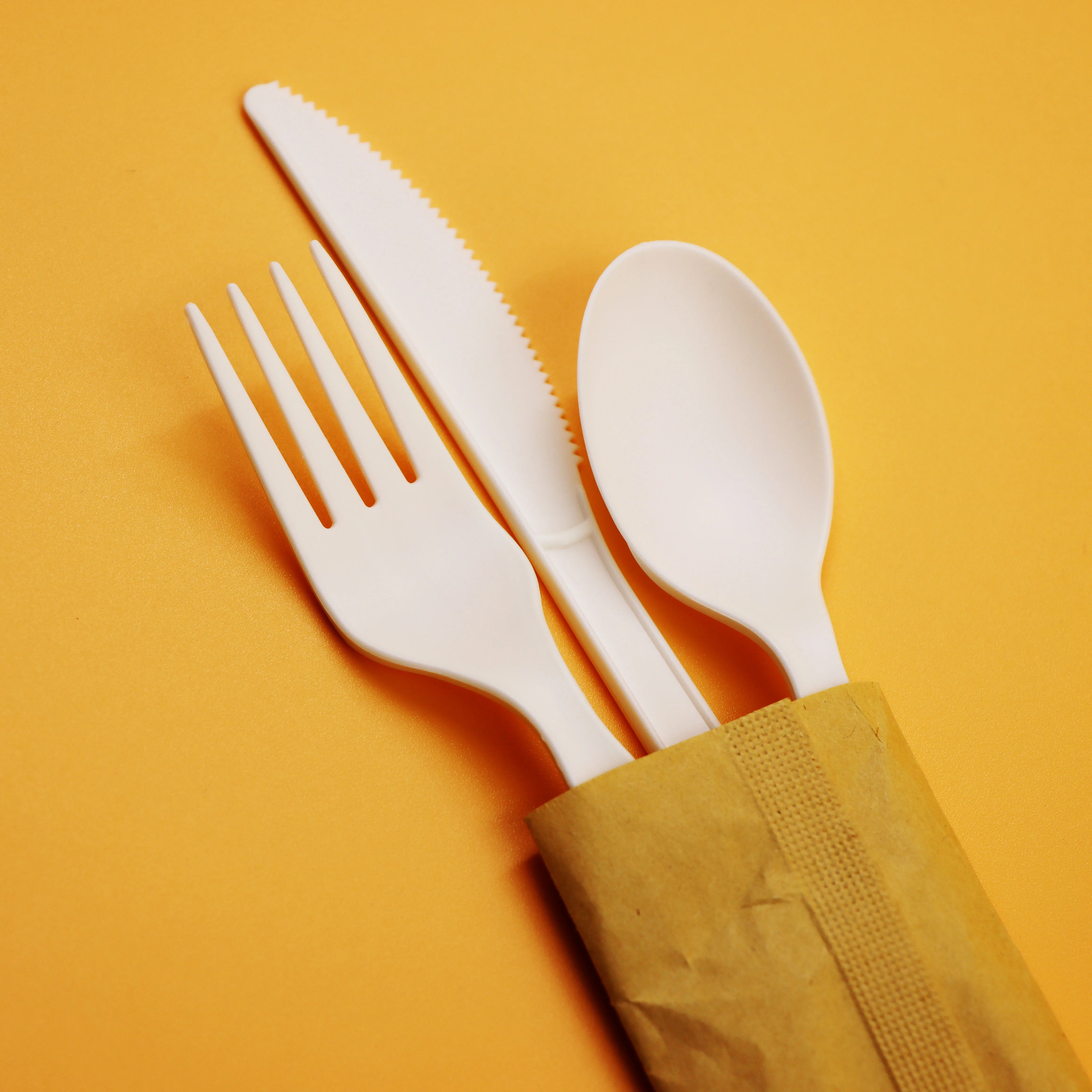 Экологически чистые одноразовые биоразлагаемые столовые приборы из полилактида на 100% биоразлагаемые ножи на биооснове ложки вилки столовые приборы