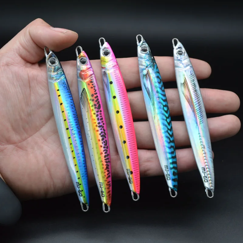 JIGGINGSOUL-RTS-318-150g 3D Bionic Printing  major Vertical  craft attracts fish longer flash Fast Sinking sliding Needle tuna