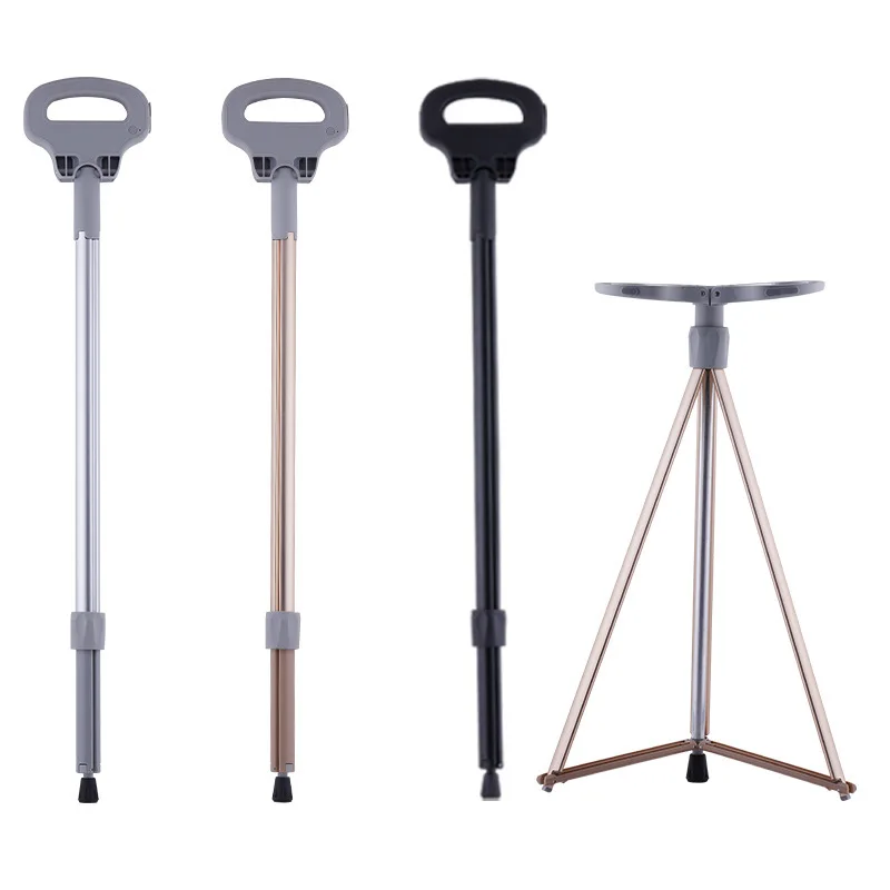 AMPMOUTDOOR GPS многофункциональные регулируемые трекинговые палки для выживания алюминиевая складная палка с четырьмя ножками и складным стулом