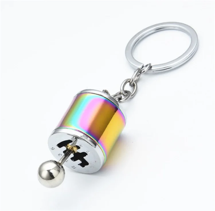 Car Gear Box Keychain 5 Colors Manual Transmission Gear Lever Key Chain Car Removable Gearbox Shift Lever Key Holder